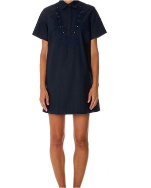 Moncler Short-Sleeve Dress - Blue