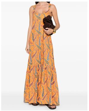 Etro Printed Slip Dress - White