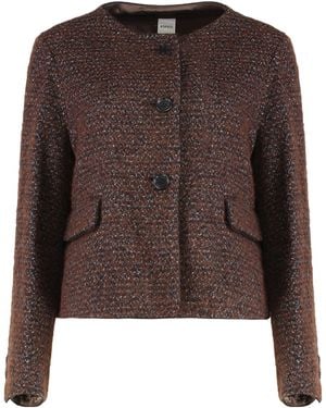 Aspesi Short Buttoned Jacket - Brown