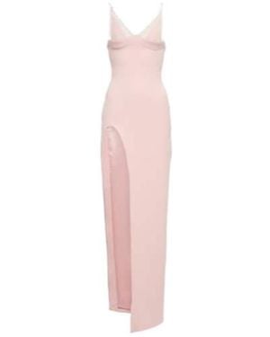 David Koma Side-Slit Maxi Dress - Pink