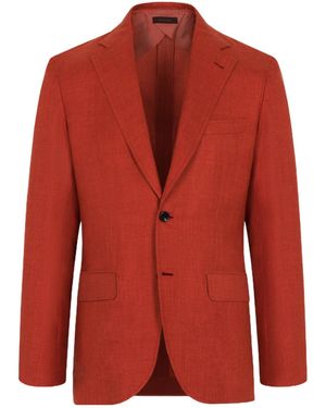 Brioni Zefiro Brick Silk, Cashmere And Linen Soffio Jacket - Red
