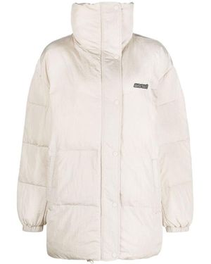 Isabel Marant Isabel Marant Étoile Logo Patch Drop Shoulder Puffer Jacket - White
