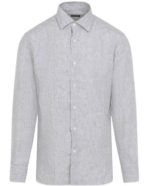 ZEGNA Striped Shirt - White