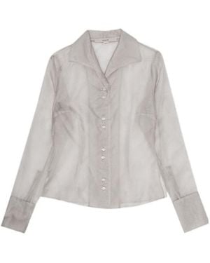REMAIN Birger Christensen Sheer Blouse - Grey