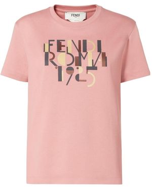 Fendi Cotton T-Shirt - Pink
