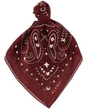 Alanui Paisley Bandana Scarf - Red