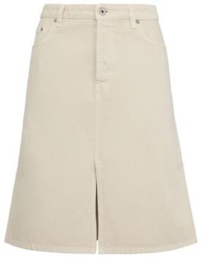 Burberry Belt-Loop Denim Skirt - Natural