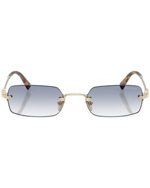 Miu Miu Eyewear Rectangular Frame Sunglasses - White
