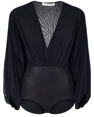 Philosophy Di Lorenzo Serafini Stretch Tulle Bodysuit - Blue
