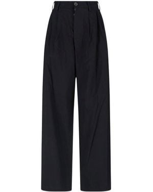 Uma Wang Casual Trousers With Belt Loops - Blue