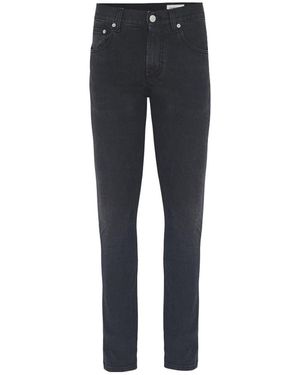 McQueen Logo Embroidered Jeans - Blue
