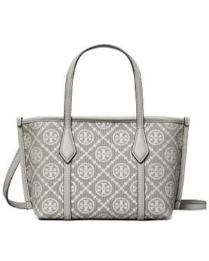 Tory Burch T Monogram Perry Mini Tote - Grey