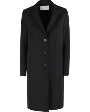 Harris Wharf London Virgin Wool Single-Breasted Coat - Black