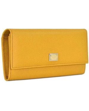 Dolce & Gabbana Logo Details Wallet - Yellow