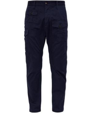 DSquared² Mid-Rise Cargo Trousers - Blue