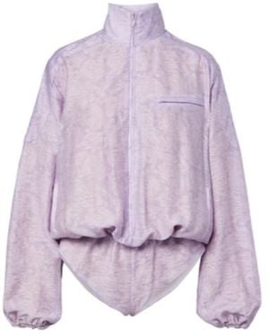Christopher Esber Light Leak Jacquard Romper - Purple