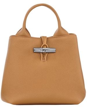 Longchamp Le Roseau Small Tote Bag - Brown