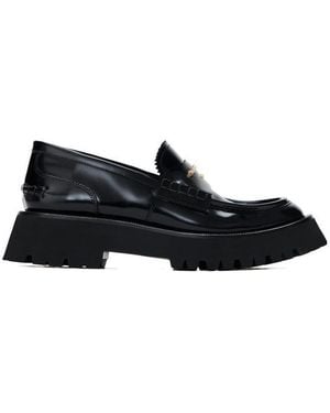 Alexander Wang Carter Mid-Heel Lug Loafers - Black