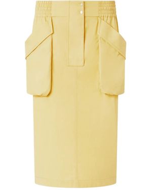 Pinko Cotton Midi Skirt - Yellow