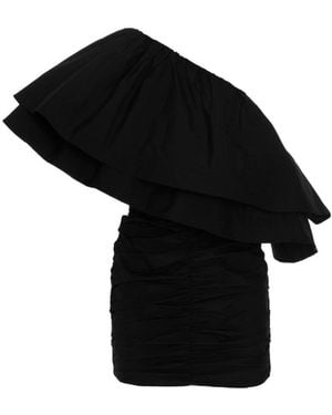 ROTATE BIRGER CHRISTENSEN Off-shoulder Ruffled Minidress - Black