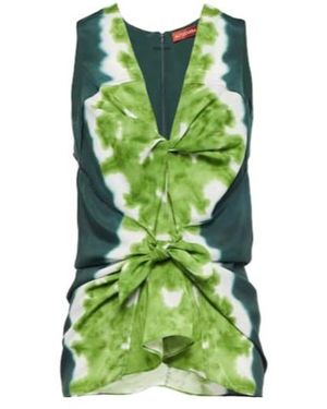 Altuzarra Pan Tie-Dye Crêpe De Chine Top - Green