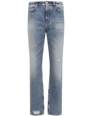Givenchy Logo Embroidered Distressed Jeans - Blue