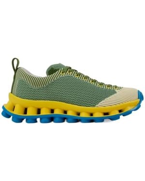 Camper Pelotissima Knit Lace-Up Sneakers - Yellow