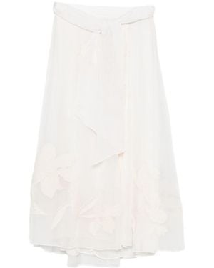 forte_forte Tie-Waist Skirt - White