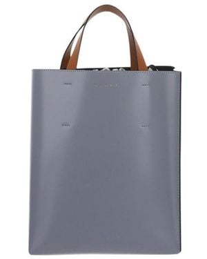 Marni Small Museo Tote Bag - Blue