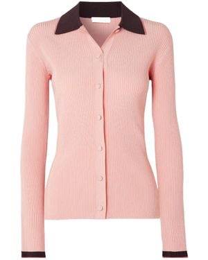 Zimmermann Ribbed Knit Cardigan - Pink