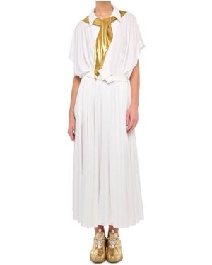Norma Kamali Oversized Sleeveless Nk Flared Dress - White