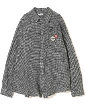 Undercover Checked Wool Shirt - Grey