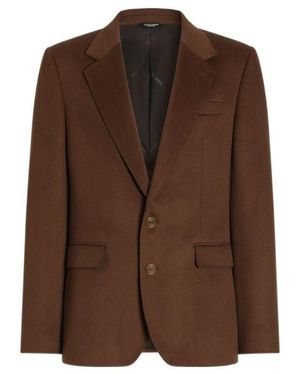 Dolce & Gabbana Single-Breasted Blazer - Brown