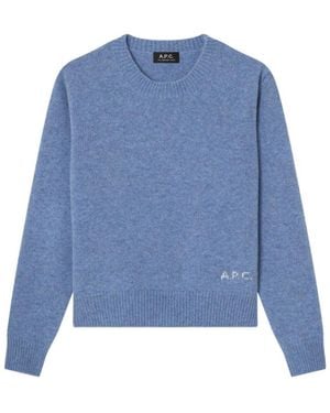 A.P.C. Boxy Wool Sweater - Blue