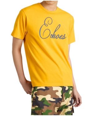 JW Anderson Embroidered-Logo T-Shirt - Yellow