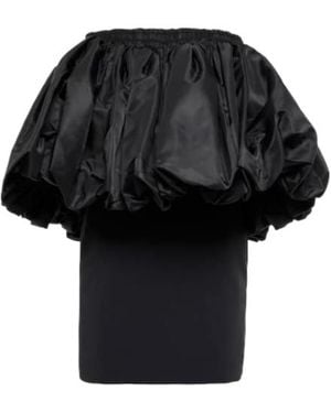 David Koma Strapless Satin Minidress - Black