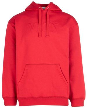 Valentino Vltn Motif Hoodie - Red