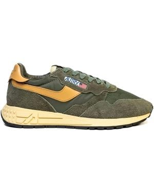 Autry Rellwind Lace-Up Trainers - Yellow