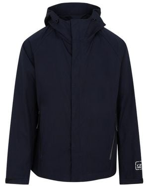 C.P. Company Long-Sleeved Zipped Hooded Jacket - Blue