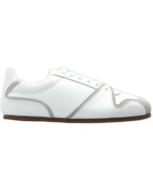 Moschino Round Toe Low-Top Sneakers - White