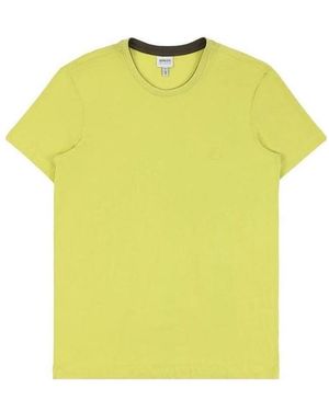 Armani Collezioni Round-Necked Logo T-Shirt - Yellow