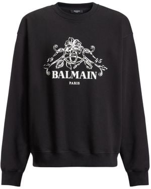 Balmain Printed Vine Sweatshirt - Black