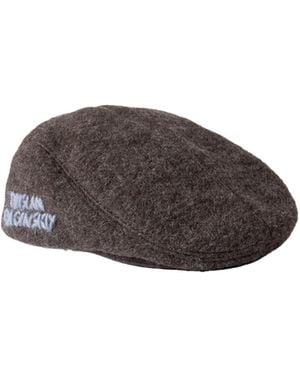 Ruslan Baginskiy Embroidered Wool-Blend Flat Cap - Brown