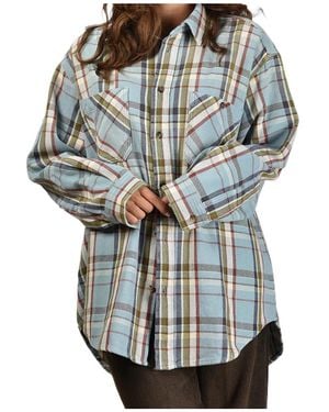 Haikure Plaid Long-Sleeved Shirt - Multicolor