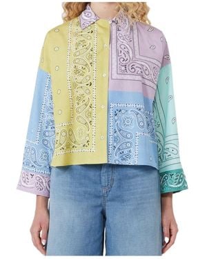 Weekend by Maxmara Patchwork Bandana-Print Shirt - Blue