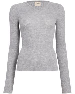KHAITE Tania Top - Grey