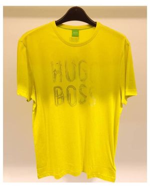 BOSS Logo Round-Neck T-Shirt - Yellow