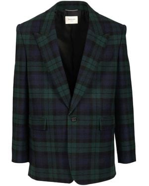 Saint Laurent Tartan Jacket - Black