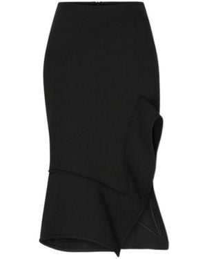 Bottega Veneta Split Detail Skirt - Black