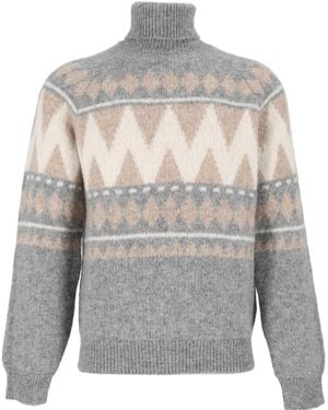 Peserico Long-Sleeve Turtleneck Jumper - Grey